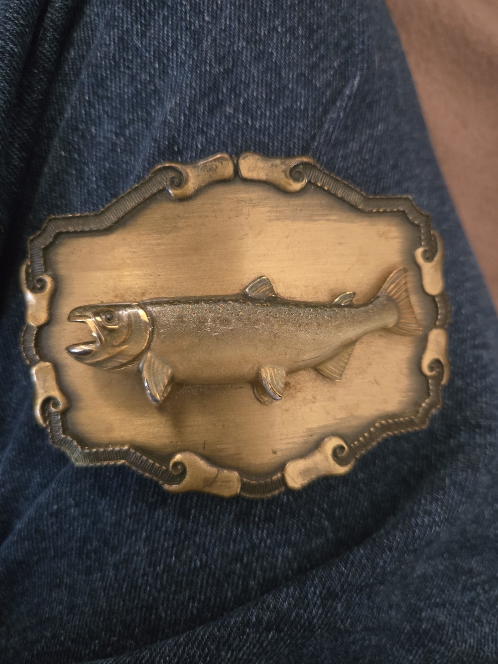 Vintage Raintree Jewelry Trout Belt Buckle 1977